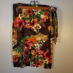 Vintage Carole Little Vibrant Floral Resortwear Boho Beachy